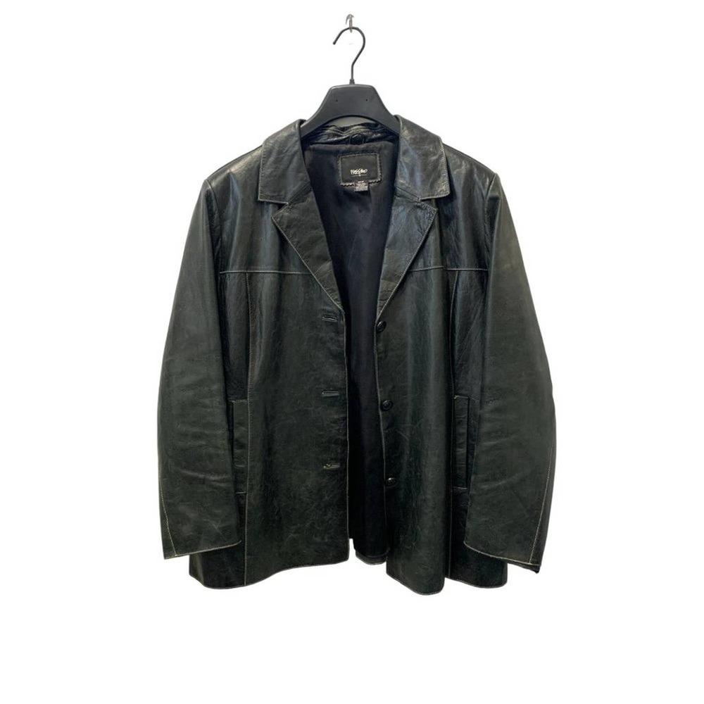 Mossimo Women's Plus Sz Leather Jacket Black Sz 24W 100% Genuine Leather